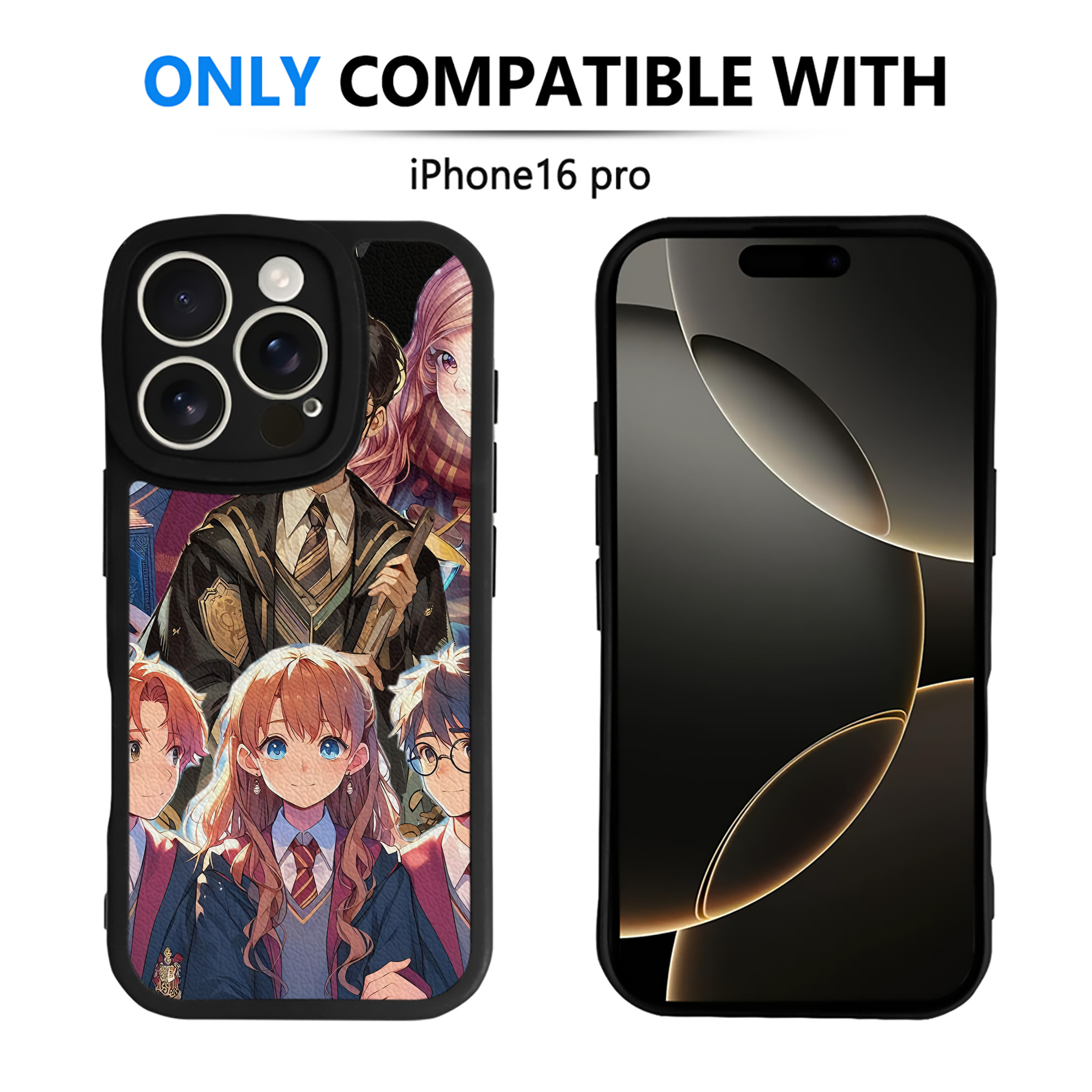 （画像用） Harry Potter ハリー・ポッターシリーズ 【iPhone 16シリーズ対応】シリコンスマホケース（レザー調） 材質：シリコン